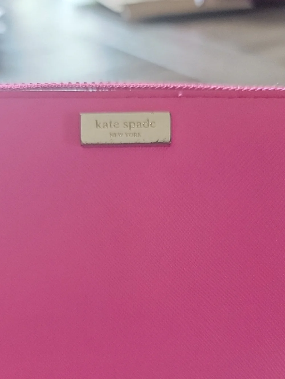 kate spade Fuchsia Zip-Around Wristlet Wallet